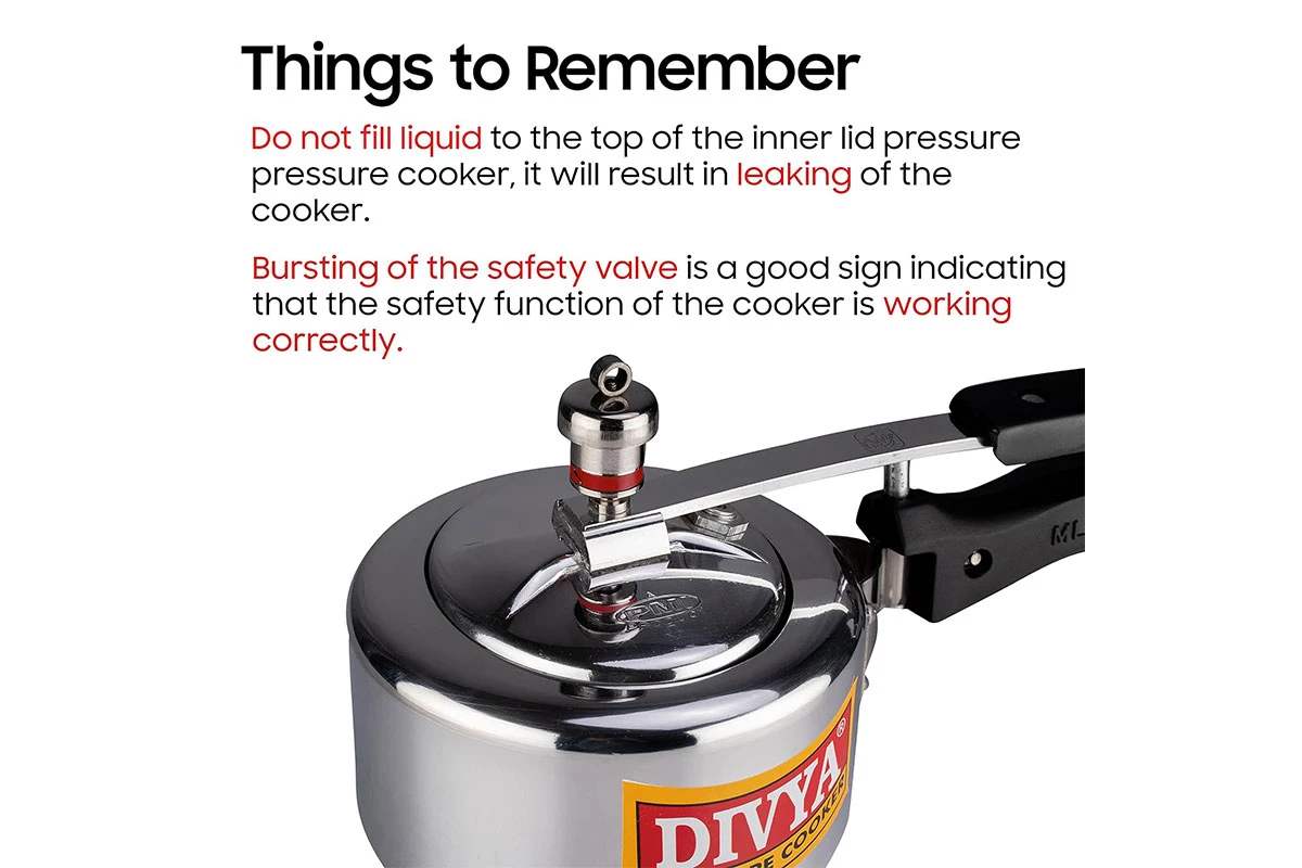 DIVYA 1L Flat Induction Pressure Cooker