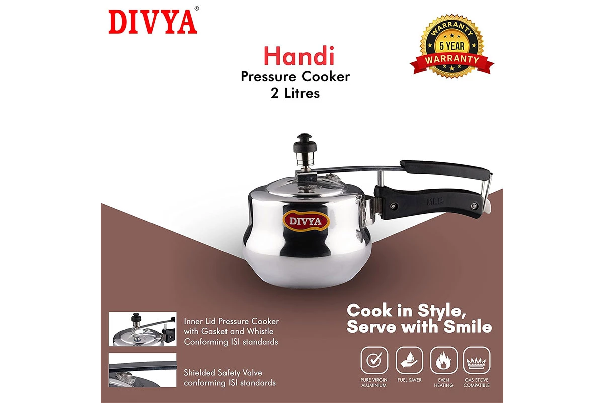 DIVYA 2L Handi Pressure Cooker