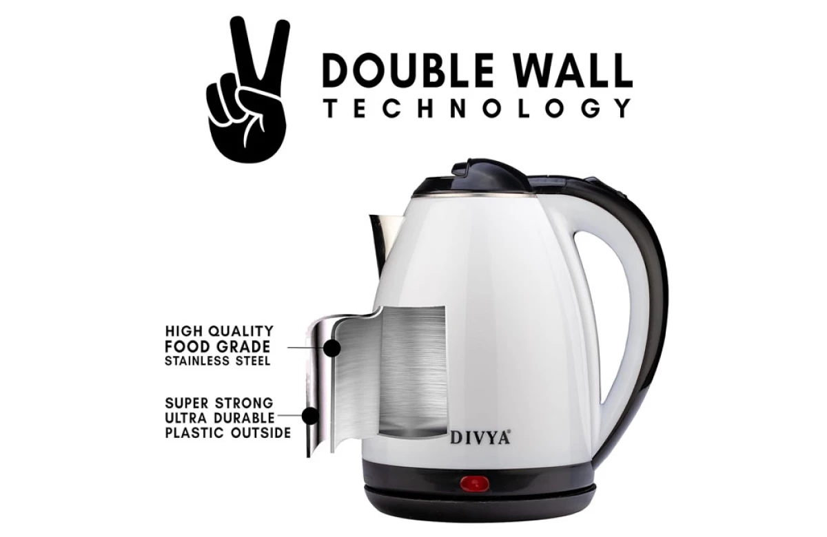 DIVYA 1.8L White Queen Kettle