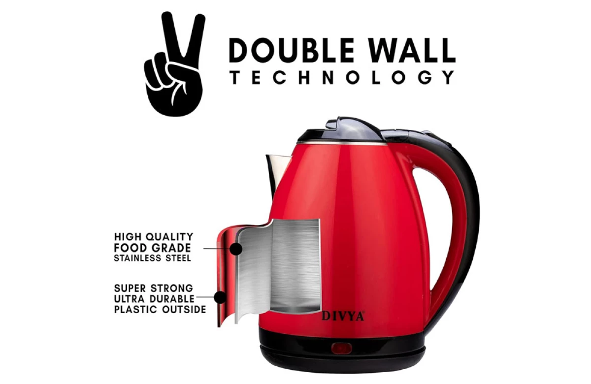 DIVYA 1.8L Red Queen Kettle