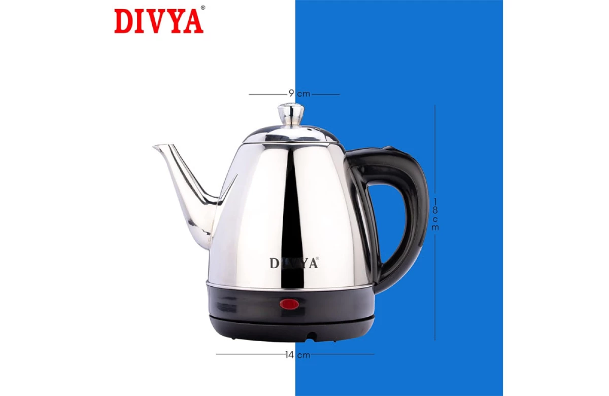 DIVYA 1L Stainless Steel Kettle