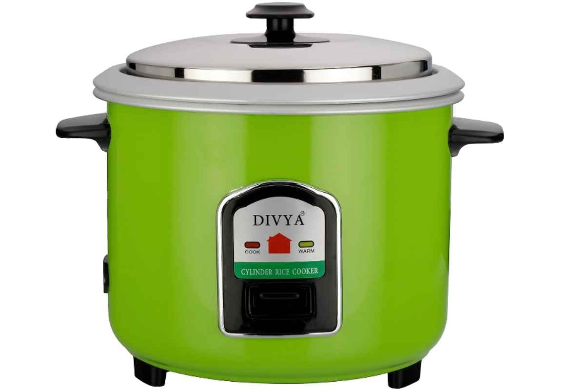 DIVYA 1.8L Green Double Pot Cylinder Rice Cooker