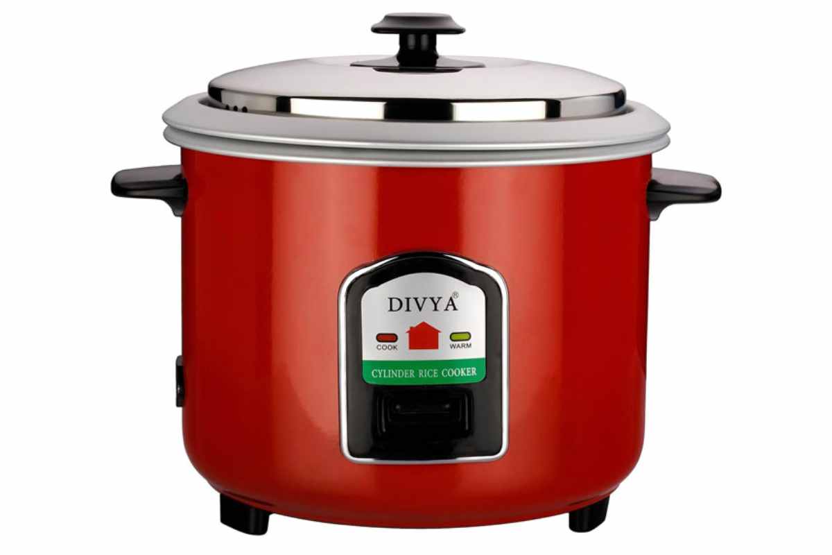 DIVYA 1.8L Red Double Pot Cylinder Rice Cooker