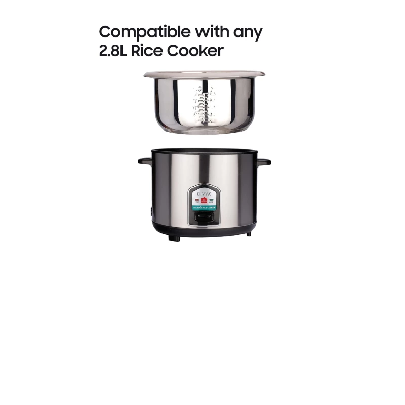 DIVYA 2.8L Stainless Steel Rice Cooker Pot