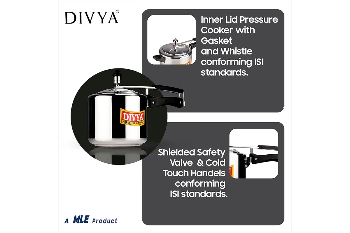 DIVYA 3L Gold Pressure Cooker