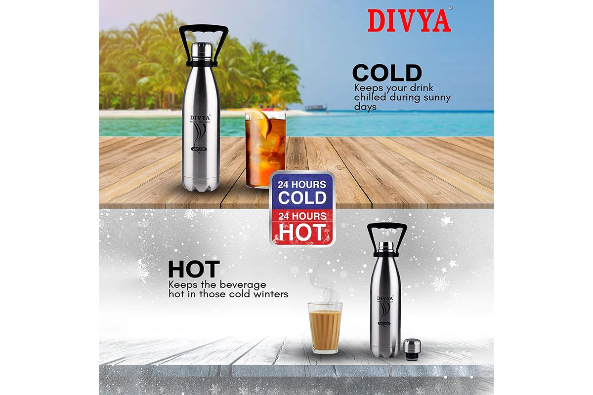 DIVYA 1000ML Thermosteel Bottle