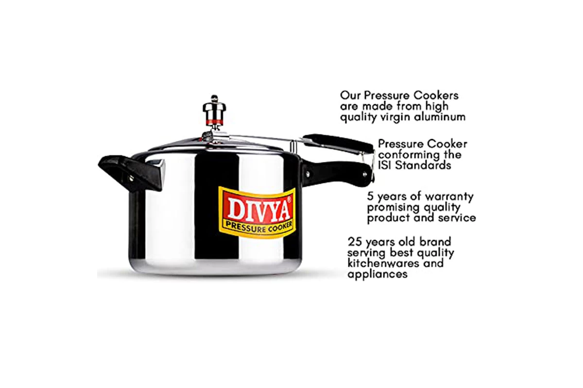 DIVYA 5L Gold Induction Pressure Cooker