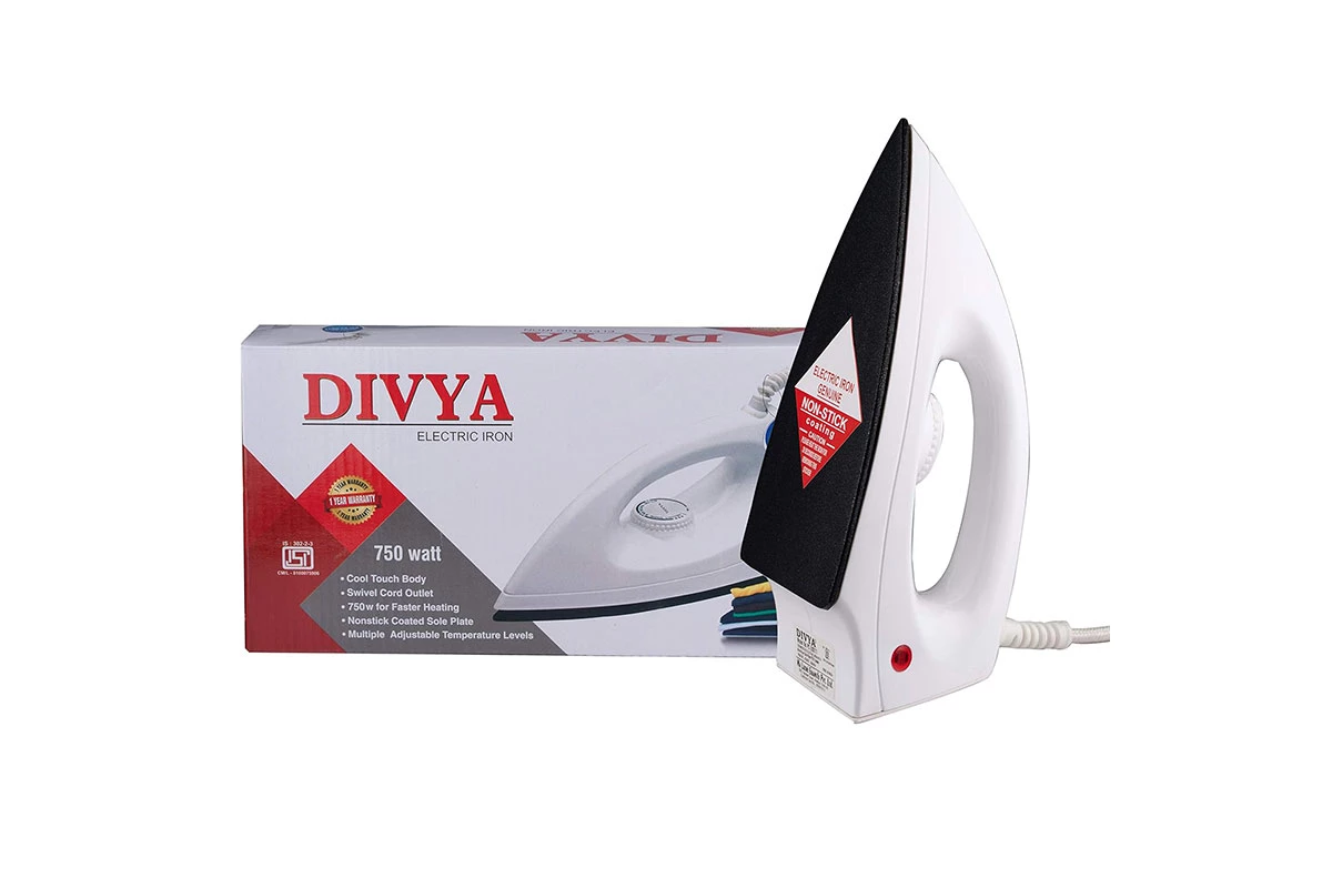 DIVYA 750-Watt Bullet Dry Iron White