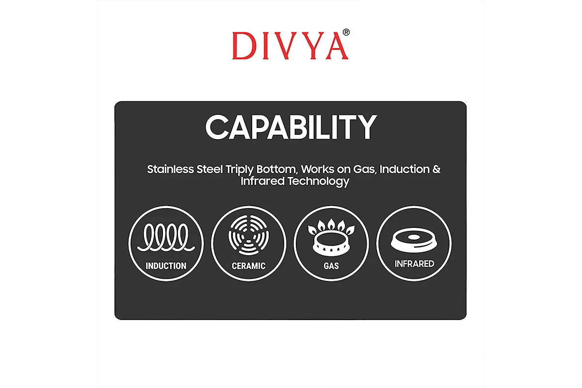 DIVYA 1.5L Stainless Steel Sauce Pan