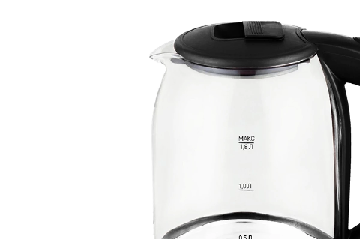 DIVYA 1.8L Black Glass Kettle