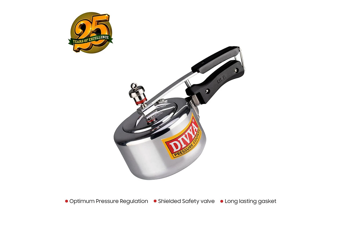 DIVYA 1L Flat Induction Pressure Cooker