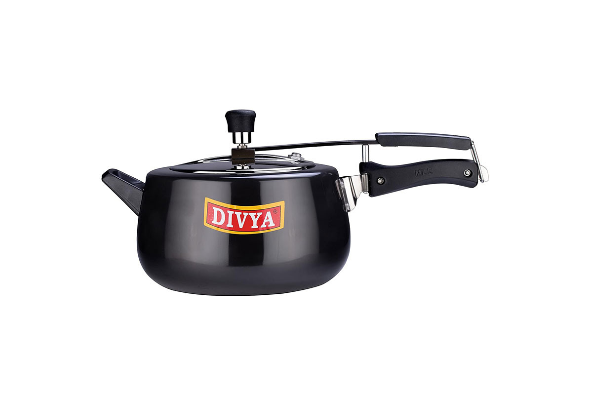 DIVYA 5.5L Ebony Pressure Cooker