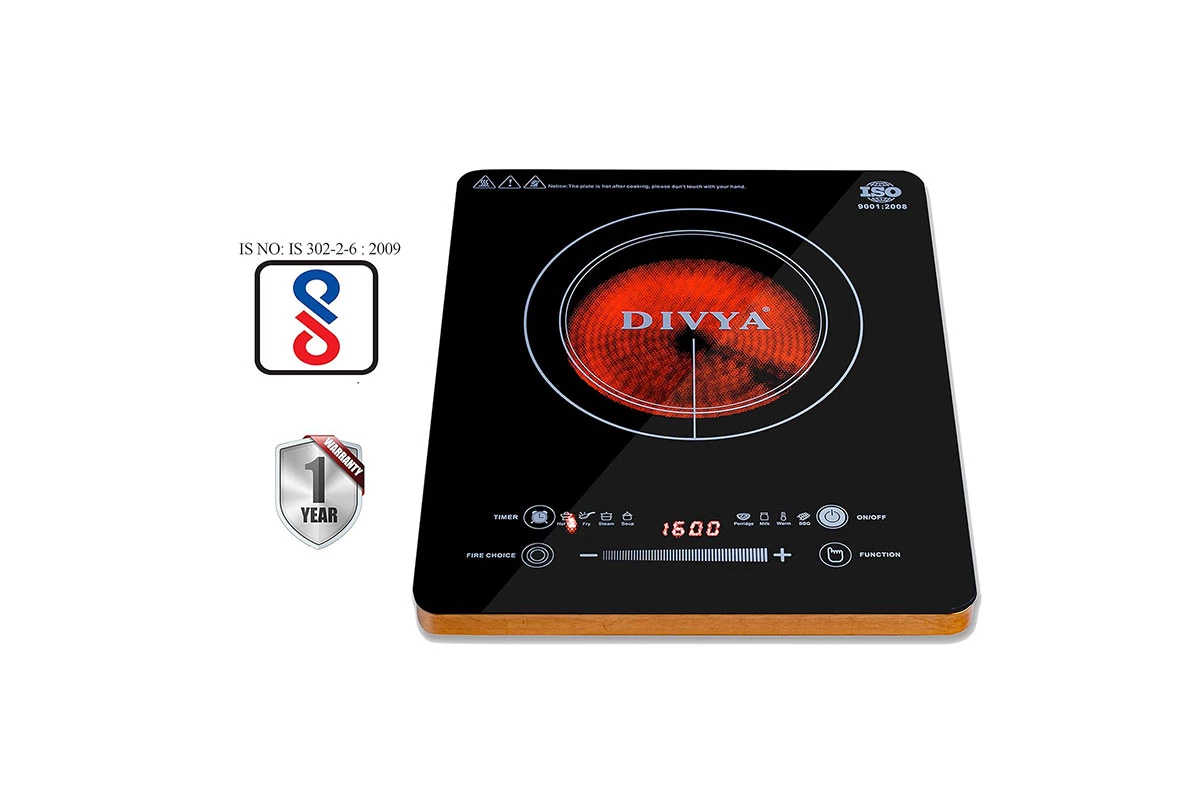 DIVYA DP-101 Infrared Cooktop, All Utensil Compatible