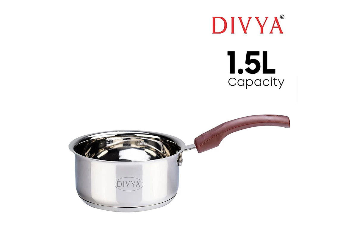 DIVYA 1.5L Stainless Steel Sauce Pan