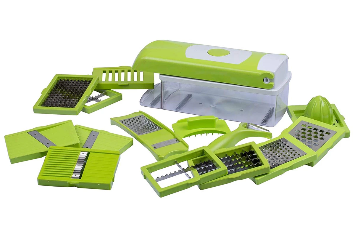 DIVYA Multipurpose Quick Vegetable and Fruit Chopper Cutter Grater Slicer (16 in 1)