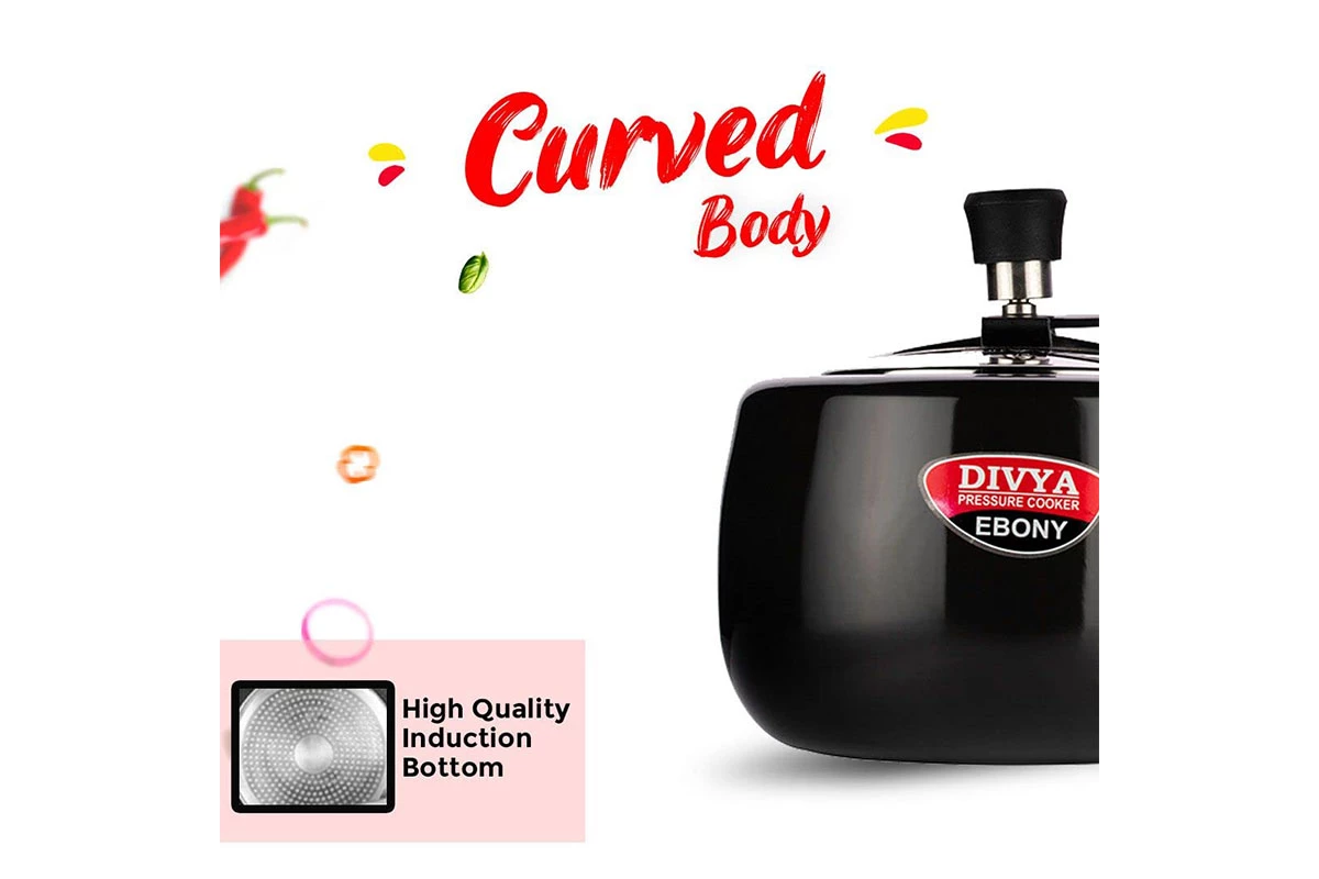 DIVYA 3.5L Ebony Pressure Cooker