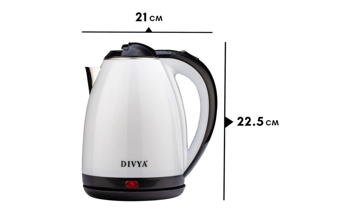 DIVYA 1.8L White Queen Kettle